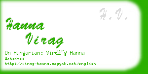 hanna virag business card